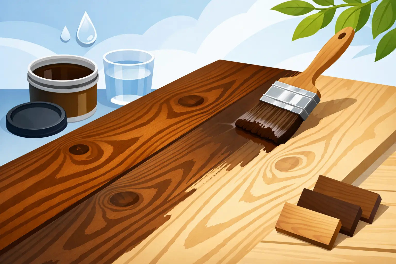 Water Based Wood Stain That Lets Grain Shine