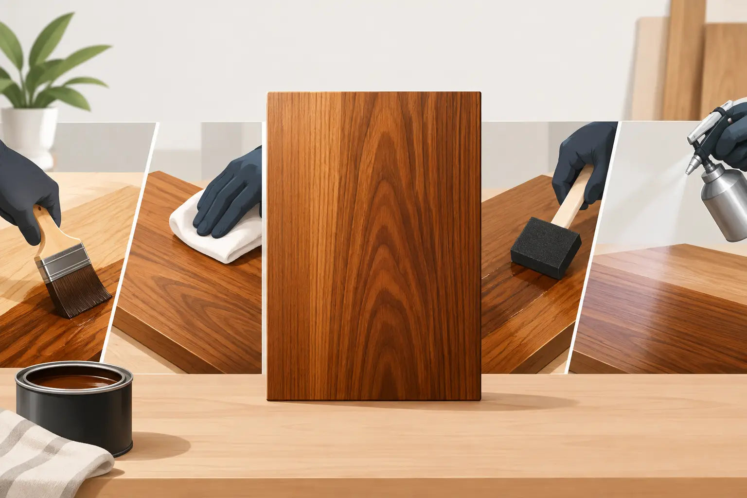 Stain Application Methods That Show the Grain